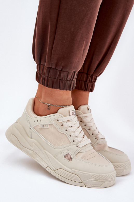 Dames Sneakers model schoenen Big Star NN274668 beige Dames Sneakers model schoenen Big Star NN274668 beige