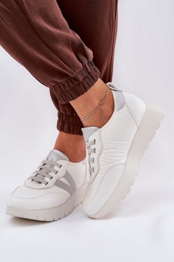 Sportieve schoenen Moteriške met platform Vinceza 58510 in wit 2