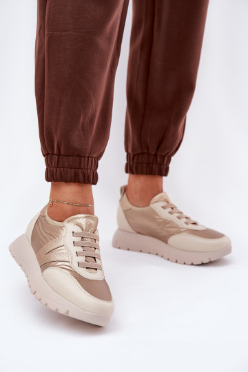 Sportieve schoenen Moteriške met platform Vinceza 58510 in goud 2