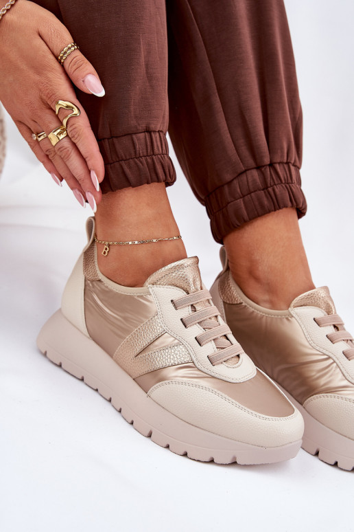 sportschoenen Dames met platform Vinceza 58510 gouden kleur sportschoenen Dames met platform Vinceza 58510 gouden kleur