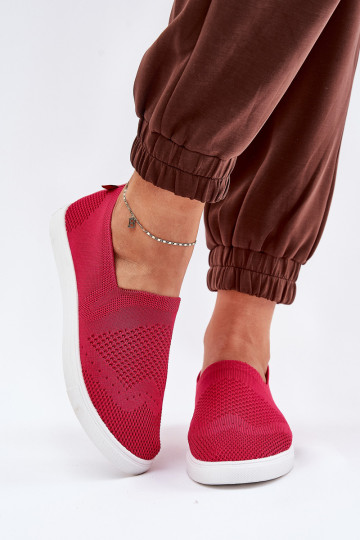 Dames sneakers Slip-on Big Star FF274A605 roze kleur 2
