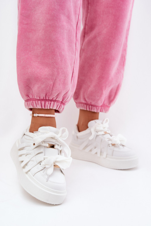 Eko Leer Sneakers model schoenen met platform Initte kleur Penolle