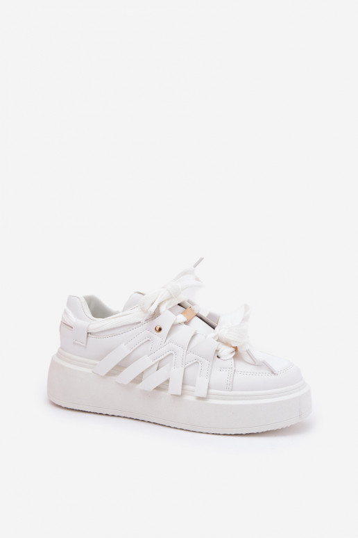 Eko Leer Sneakers model schoenen met platform Initte kleur Penolle