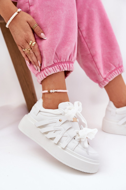 Eko Leer Sneakers model schoenen met platform Initte kleur Penolle