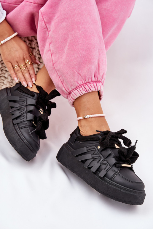 Eko Leer Sneakers model schoenen met platform zInart Penolle