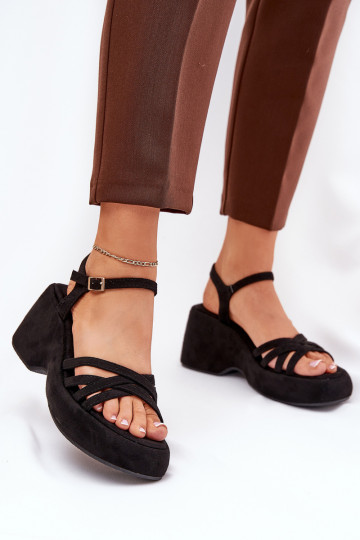 sandalen met platform I Koturnie Z van eco-suèdeu zInart Nendal 2