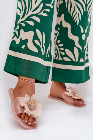 Perregimi gelijk aan Damespantoffels Ze Sztucznym Een bloem Nude Vobetta 2