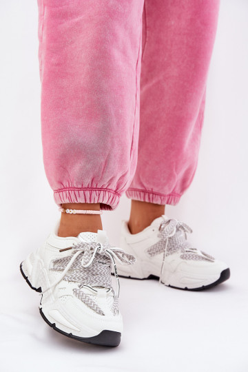 Sneakers model schoenen sportschoenen Dames Z PodInójnym Vetersluitingm Initte kleur Efobell