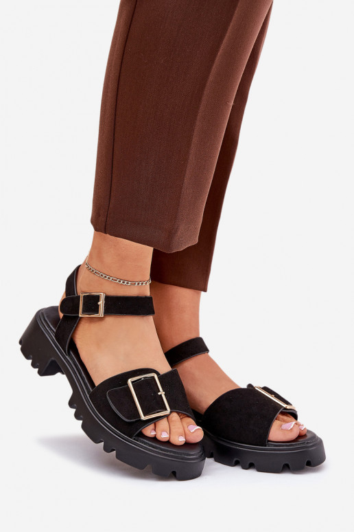 Eko Suède damessandalen met gespen zInart Gofielle