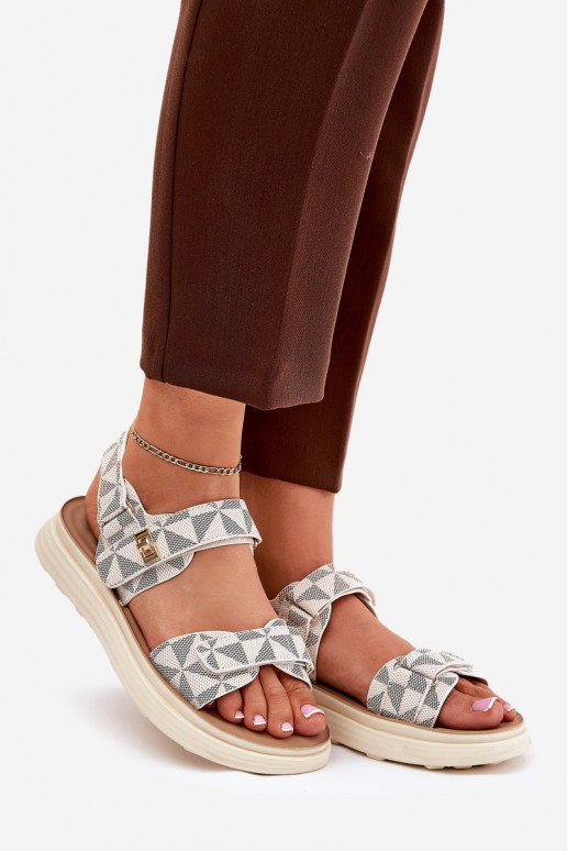 materiaal Dames sandalen met platform beige Leriot materiaal Dames sandalen met platform beige Leriot