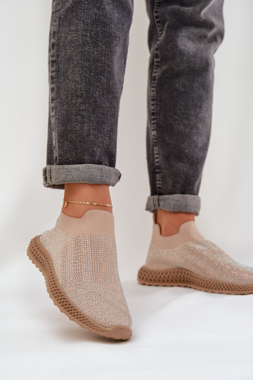 instap sportieve schoenen voor vrouwen met decoratie D&A TIN121 zandkleur 2