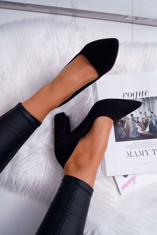 Zwarte suède hakken Florena Zwarte suède hakken Florena