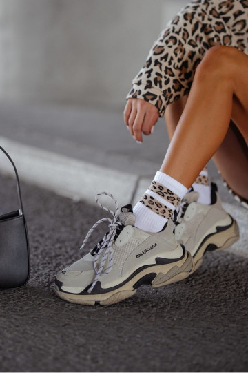 Sokken Dames DIna Gestippeld Strepen Initte kleur