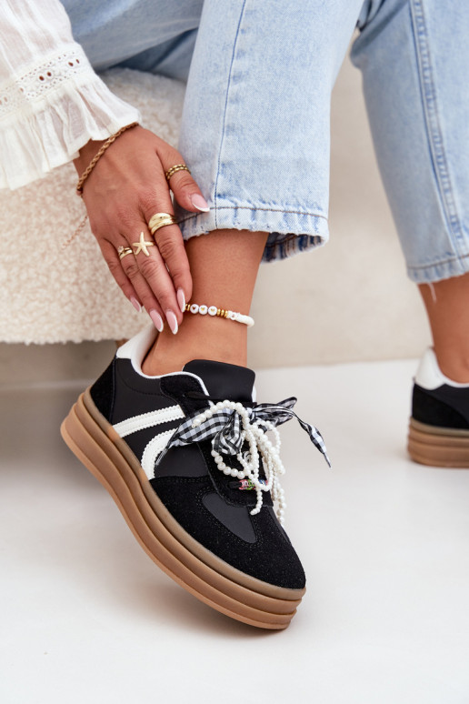 Sneakers model schoenen Dames met platform met mooie details zInart Vinness Sneakers model schoenen Dames met platform met mooie details zInart Vinness