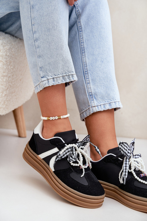 Sneakers model schoenen Dames met platform met mooie details zInart Vinness Sneakers model schoenen Dames met platform met mooie details zInart Vinness