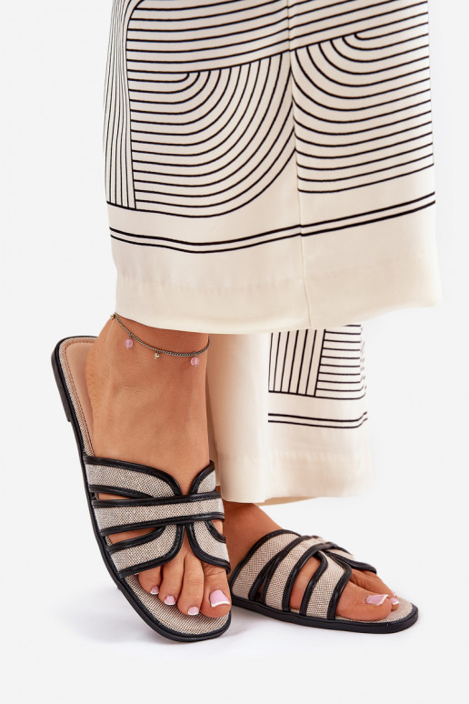 Het klassieke model Slippers Dames plat beige-zInart Scazze Het klassieke model Slippers Dames plat beige-zInart Scazze