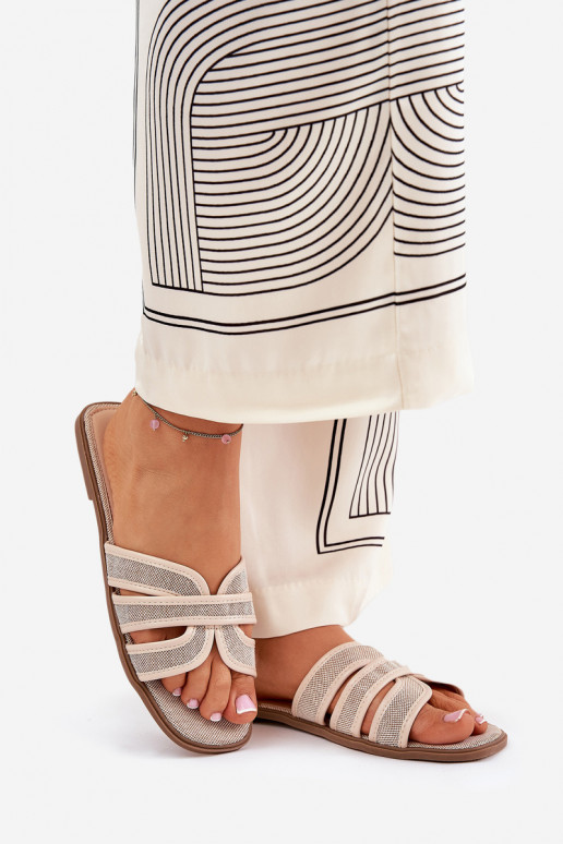 Het klassieke model Slippers Dames plat beige Scazze Het klassieke model Slippers Dames plat beige Scazze