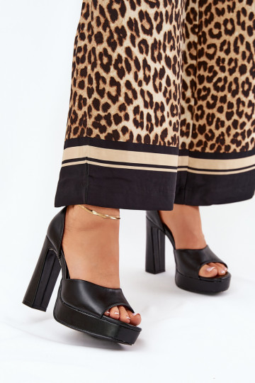 Damessandalen met hoge hakken en platform Eko Leer zInart Lomman