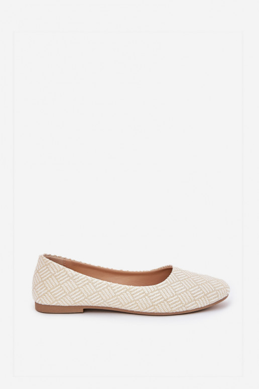 Ballerinas Dames plat met glans gouden kleur Tatorelis