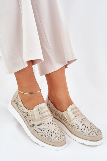 schoenen Dames Persistent model met elementen van opengeInerkt gouden kleur Azethia