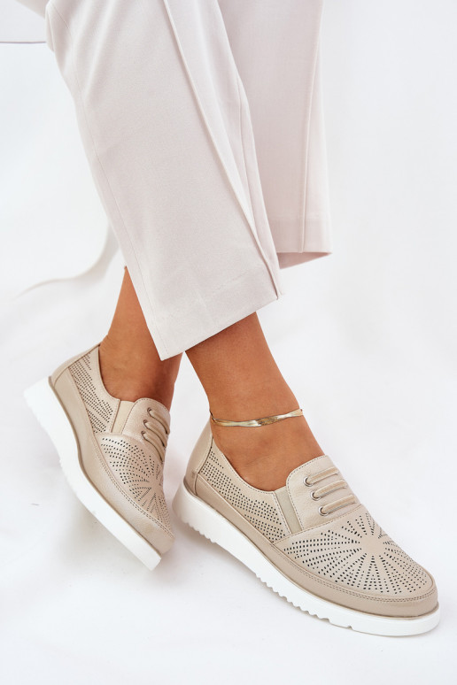 schoenen Dames Persistent model met elementen van opengeInerkt gouden kleur Azethia