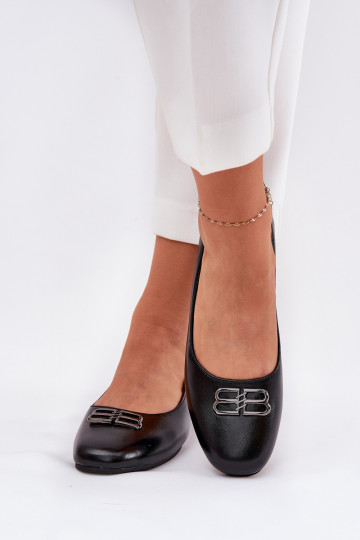 Elegante ballerina's voor dames met ornamenten Vinceza 62206 in zwart 2