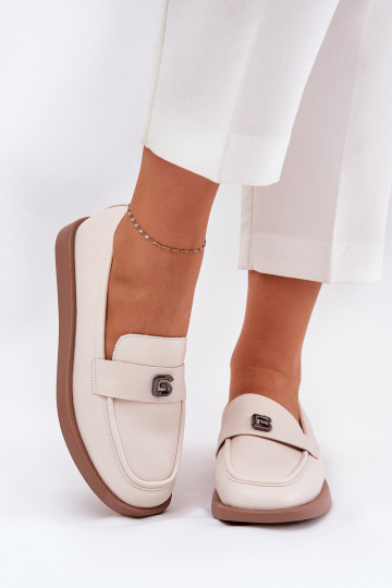 dames mocassins Elegante stijl Met sierlijk Kleinm Detalem Vinceza 62208 beige 2