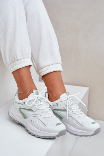 Sportschoenen Dames Big Star NN274A095 HI-POLY SYSTEM wit-groen