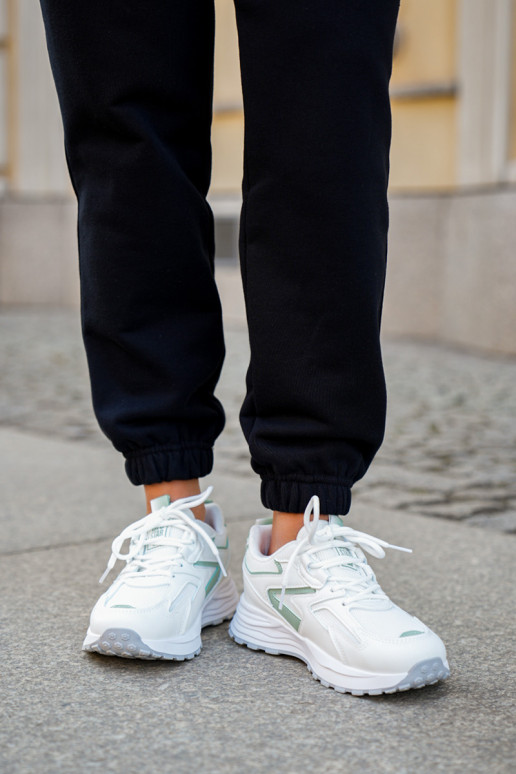 Sportschoenen Dames Big Star NN274A095 HI-POLY SYSTEM wit-groen Sportschoenen Dames Big Star NN274A095 HI-POLY SYSTEM wit-groen