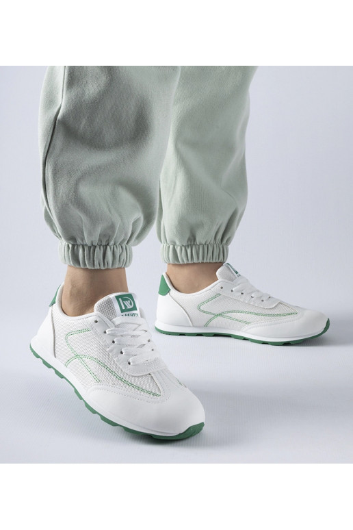 Wit-groene sportieve sneakers Pinarella