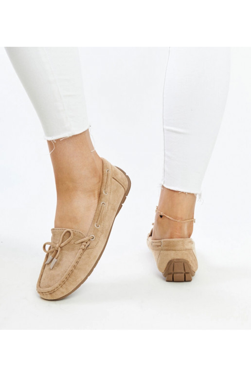 Bruine mocassins met strik Hayam